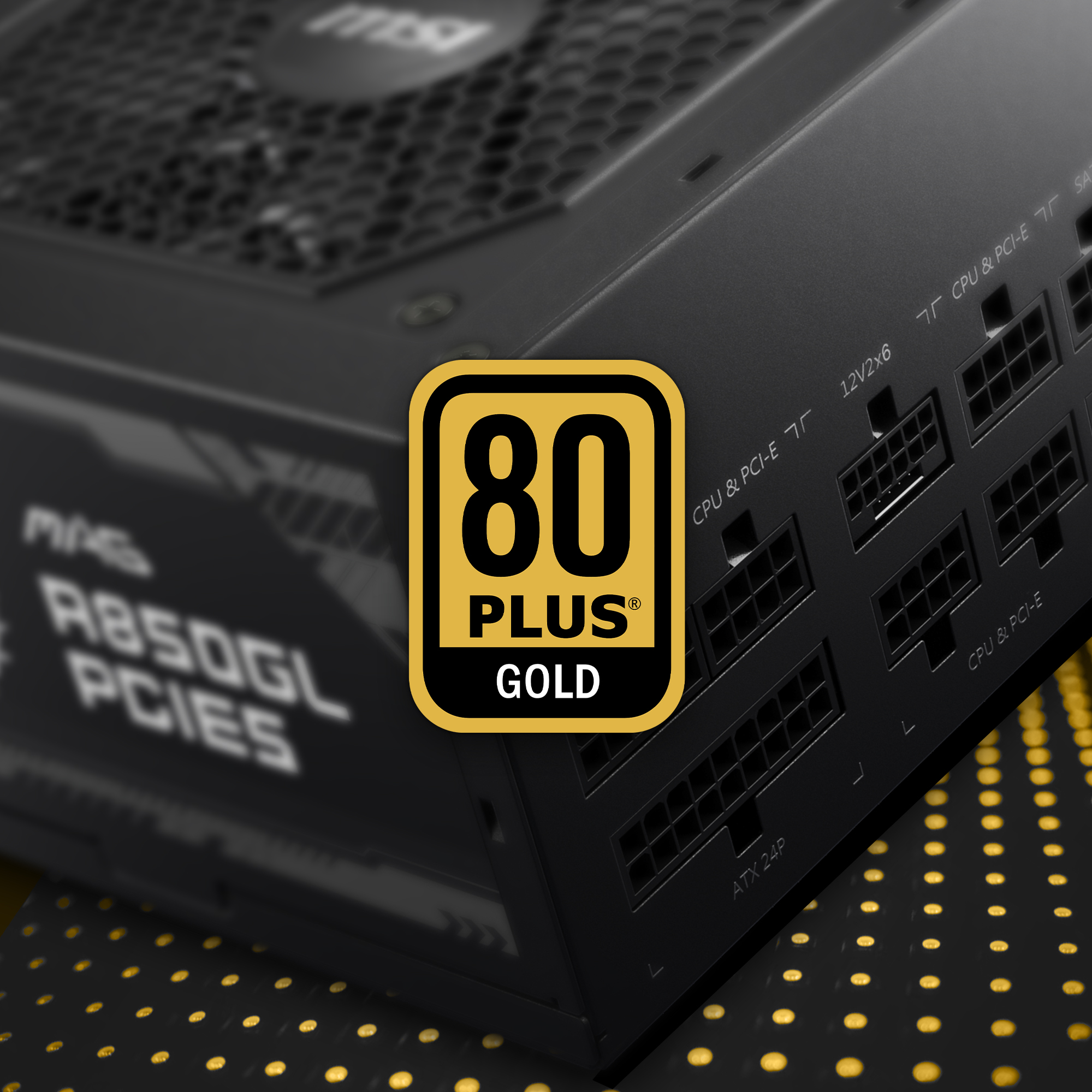 MSI MAG A850GL PCIE 5.0, 80 GOLD Fully Modular Gaming PSU, 12VHPWR